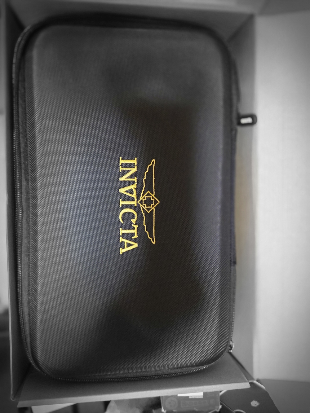 Invicta Black 10 Watch Travel Case with Gold Logo